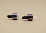 Elegant Purple Closure Glass Oil Dropper Plastic Insert Not Easily Broken