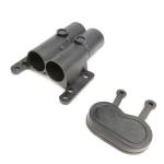 24v Screw Type 2 Way European Trailer Connector Brass Pin Plug Black Color