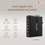 5-port Industrial Network Switch E-mark Ethernet Switch With 4 KV Surge