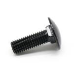 Black Round Head Square Neck Bolt Zinc Plated Smooth Domed Head M12 M16