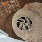 Rusty Color Outdoor BBQ Grills Charcoal Smoker With Round Dia 100cm Cooking