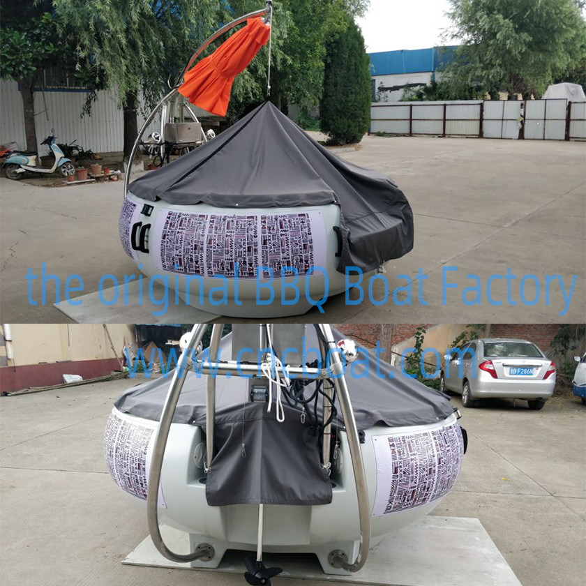 8 Adults Fishing Depth 30cm Diameter 250cm FRP BBQ Boat