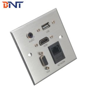 Multimedia 86mm*86mm aluminum drawing panel wall socket