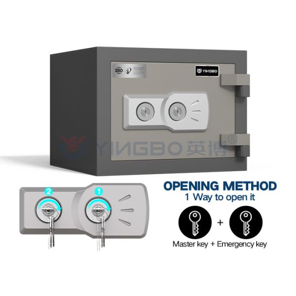 File Storage Box Fireproof Safe Box Solid Steel Double Keys Lock