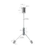 Fork Shape Flower Pot Hanging Kit With Brass And 304 Stainless Steel Eyelet