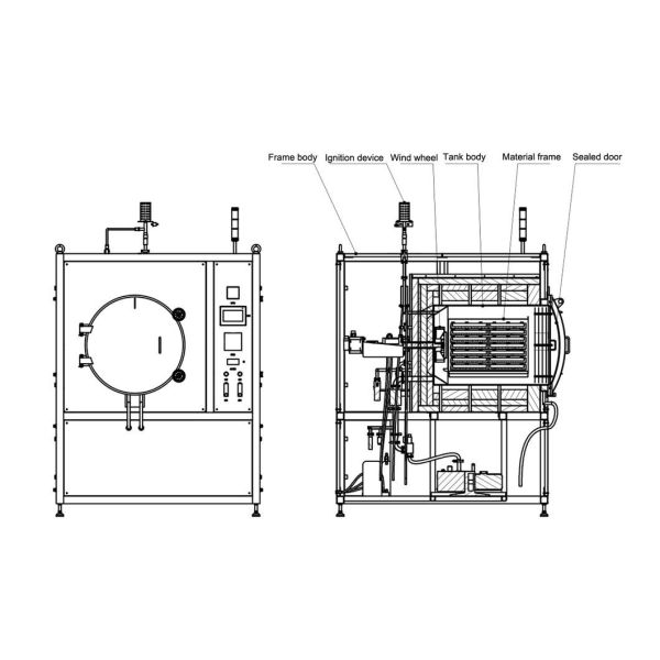 HWF160-10NH Vacuum Atmosphere Tank Furnace structure diagram