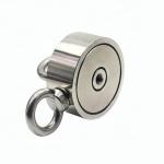 94mm Double Sided Fishing Magnet Rust Resistant With Two Eyebolt