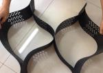 Textured Surface HDPE Geocell Retaining Wall Black Color Lightweight With Hole