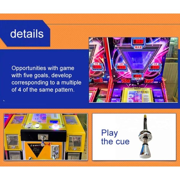 100W Coin Operated Amusement Arcade Machine Cannonball Kids Game Machine