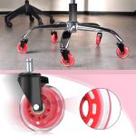 5 A Set Red Caster Wheel For Furniture Office Chair Soft Transparent Furniture