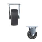 2'' Gray TPR Wheel Light Duty Casters Fixed Rigid One Direction