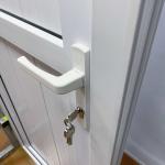 White PVC Hinged Door Customizable Size Pvc Swing Door Zinc Alloy Hardware