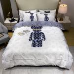 White Bear Bed Sheet Bedding Set for Hotel Baby Home Made of 100% Polyester