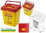 3 Litre Sharps disposal container, Sliding Lid, Red,Sharps Container |