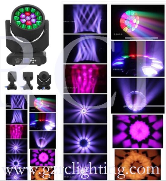 19PCS 12W high power RGBW LED Big Eye Rotating Panel Kaleidoscope Moving Head