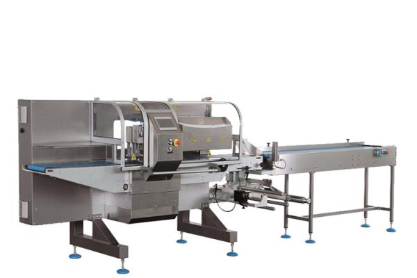 50 PPM Box Motion Flow Wrapper , 9kw 50mm Bag Length Vegetable Packing Machine