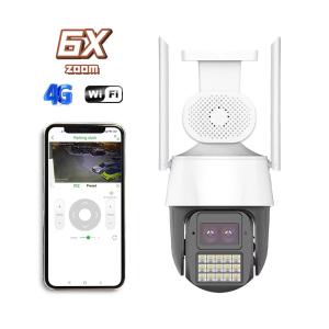 Wholesale Smart AI HD 4MP 360 Ptz Camera 4G Smart AI HD 1080P 360 Ptz Camera Dual Lens Night Vision CCTV 4G PTZ Camera from china suppliers