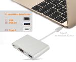 4096 x 2160 USB 3.1 To VGA USB 3.0 Multiport Adapter Converter