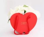 Custom White Rigid Basket Bouquet Packaging with Marble Printing and Portable