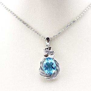 Wholesale Sterling Silver Chain Necklace with 8x10mm Oval Amethyst Cubic Zircon Pendant (P45) from china suppliers