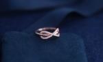 18K Gold Plated 925 Sterling Silver Rings Cubic Zirconia Paved Diamond OEM