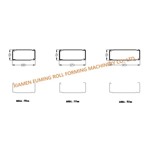 GI Box Beam Roll Forming Machine 15KW Power With Racking System