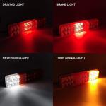 10V - 80V LED Trailer Tail Lights Three Color Forklift Tail Light With Materials