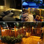 15 Hours Warm White RGB Solar Fence Light 20Lumens ABS PMMA Waterproof
