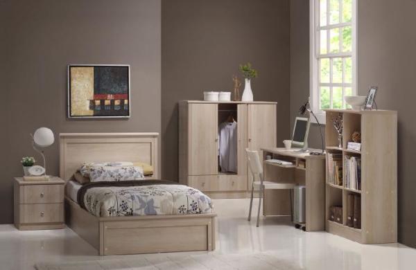 Particle Board Modern Home Furniture,Bedroom Furniture Set,Single Bed,Nightstand