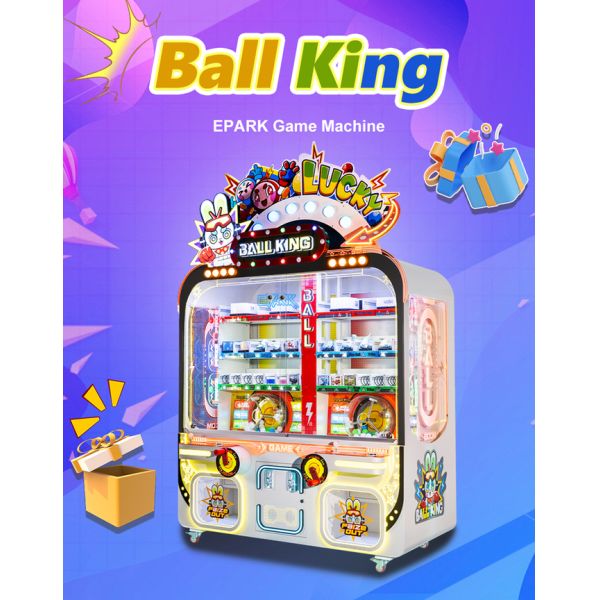 Coin-Operated Ball Roller Catch Arcade Prize Vending Machine - Interactive Arcade Game