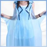 Blue Disposable PE Apron Oil Proof Transparent Plastic Apron