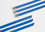 Blue Color Epoxy Coated Stainless Steel Cable Ties Self Locking Zip Ties