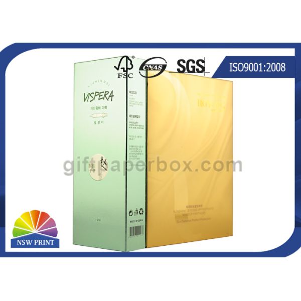 Cosmetic Custom Match Boxes Silver Cardboard Sleeve Packaging With EVA Foam Insert