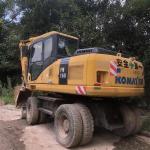 Japan Original Used Komatsu PW160-7 Wheel Excavator in with Transport Length of