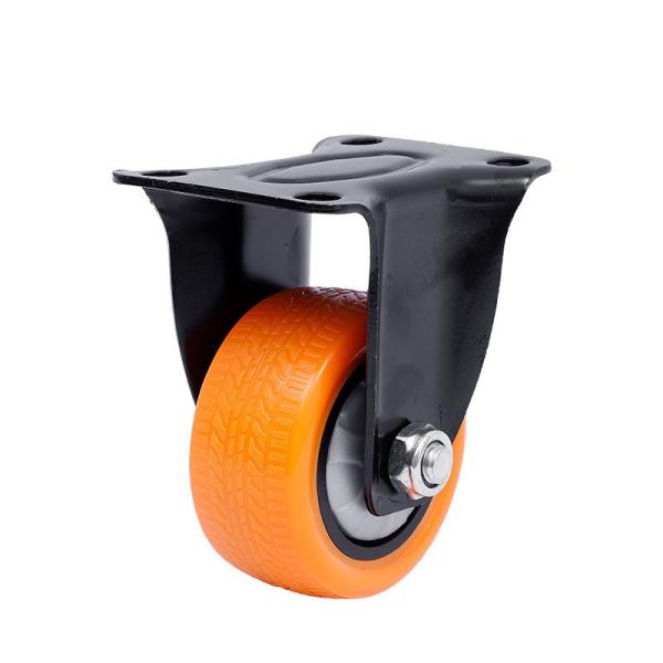 Industrial Furniture Trolley with Orange Single Bearing Caster Wheel and Plastic