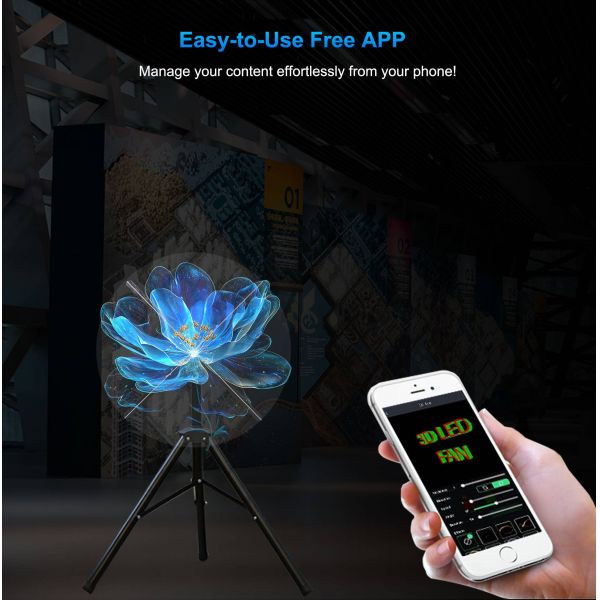 Advertising Holograma 3d 65cm Sync Hologramas Proyectores Led Projector 4k Ventilador Holograma 3d Hd Led Projector Hologram Fan