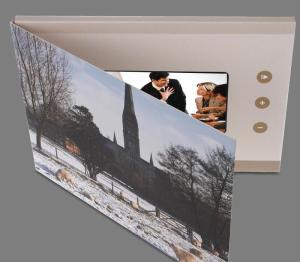 Wholesale Leather Hard Cover LCD Video Brochure With Video Screen / SD Card from china suppliers