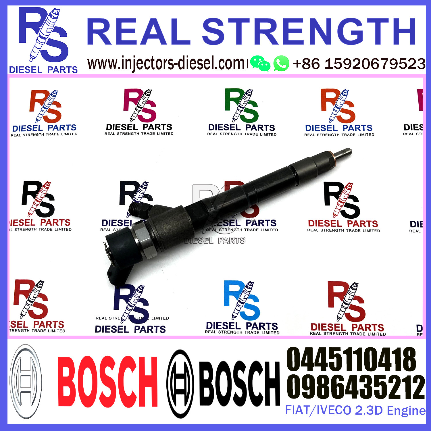 BOSCH injector 0445110418 Original New Diesel Fuel Injector 0445110418 0986435212 504389548 For FIAT/IVECO 2.3D Engine