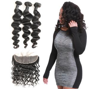 Wholesale Healthy Natural Color Loose Curly Indian Remy Hair Weave No Tangle OEM Service from china suppliers