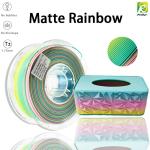 PINRUI 3D Printer Filament PLA Matte Rainbow 1.75mm 1kg Multiple Colors Fit Most