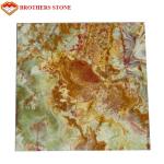 Customized Light Green Onyx Marble Stone Slab With 15-18mm Thickness