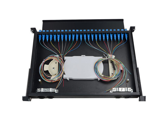 Single Mode Fiber Optic Patch Panel Rack Mount 19 Inch 12 X LC / SC / FC / ST
