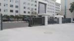 Trackless Motorised Steel Iron Telescopic Sliding Gate For Stadium With Powder