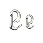Spring Open End Sail Snap Hook with Polished Finish Stainless Steel Construction