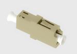 Multimode Simplex Beige OM3 Plastic LC Fiber Optic Adapter No Flanges