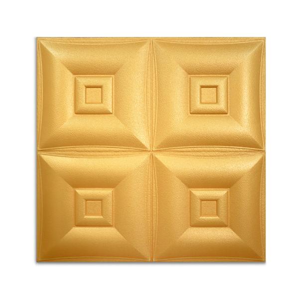 Soft Packages Design 3D Foam Wallpaper Gold Wall Paper DIY Self-Adhesive Wall