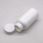 200mL Round Shape HDPE Plastic Pill Storage Bottle with Flip Over Lid and PE