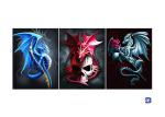 Flip Lenticular 3D Posters With Skull Designs / Lenticular Photo Printing