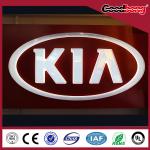 frontlit backlit lighting and side vacuum forming arcylic lighting car logo for
