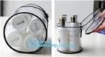 ZIP BARREL BAG, Cosmetic bag PVC in cylinder shape, Cylinder Round Folable See